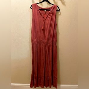 XL PRANA Summer Midi Dress Rust color